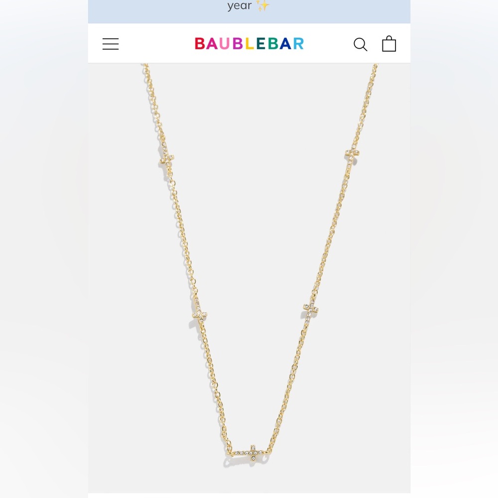 Baublebar Divine & Protect Cross Necklace